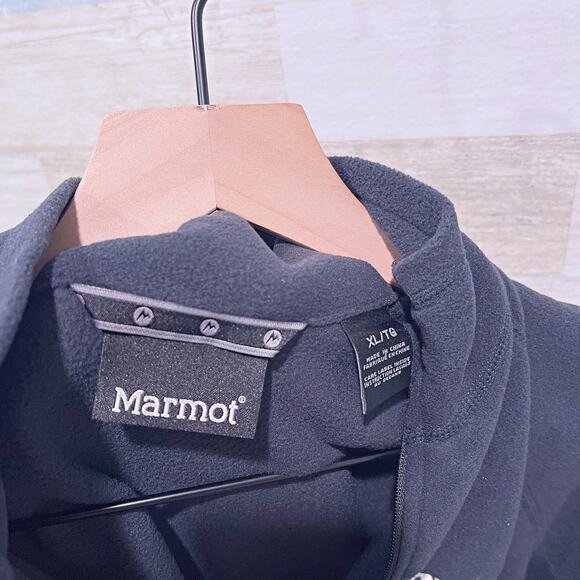PAVE/X x MARMOT Half Zip Rocklin Fleece Pullover Black Lightweight Womens XL - Picture 6 of 7